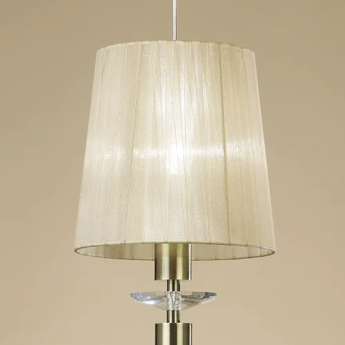 Светильник подвесной CUERO 3881 Mantra бежевый 1 лампа, основание бронзовое в стиле современный  фото 5