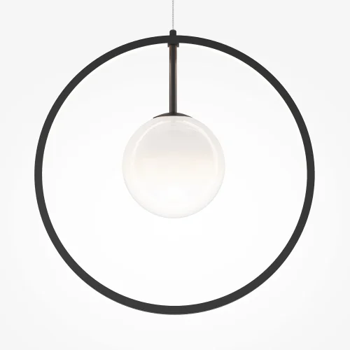 Светильник подвесной LED Paparazzi MOD407PL-L12B3K1 Maytoni белый на 1 лампу, основание чёрное в стиле современный шар фото 4
