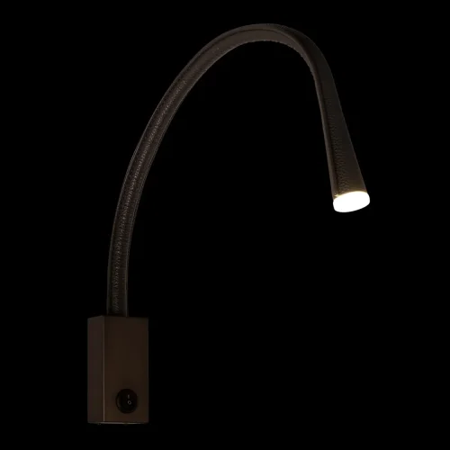 Бра с выключателем LED Arrow 10398 LOFT IT коричневый на 1 лампу, основание коричневое в стиле современный для чтения гибкая ножка фото 2