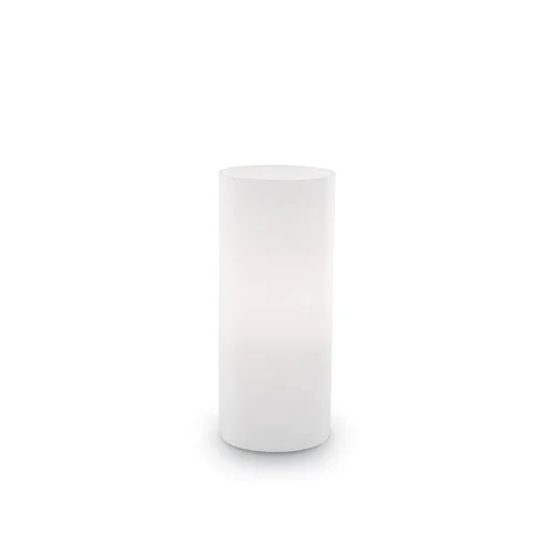 Настольная лампа EDO TL1 SMALL Ideal Lux белая на 1 лампу, основание белое хром стекло металл в стиле современный 