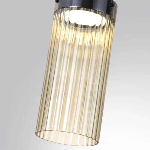 Светильник потолочный LED Pillari 5047/10LC Odeon Light янтарный 1 лампа, основание чёрное в стиле современный  фото 5