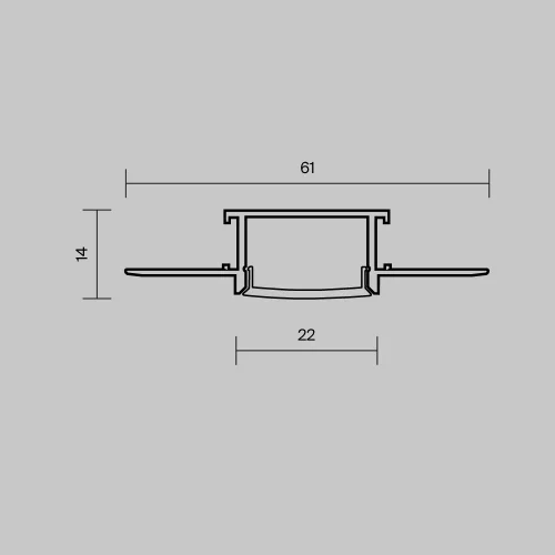 Рассеиватель для профиля 61×14 (Белый, 10 м), ALM-6114-O-DF-10M 642015 Maytoni цвет LED K, световой поток Lm фото 3