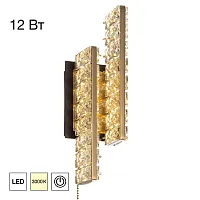 Бра с выключателем LED Palant CL325422 Citilux прозрачный на 1 лампу, основание чёрное в стиле современный классический 