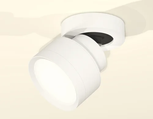 Светильник накладной XM8101001 Ambrella light белый 1 лампа, основание белое в стиле хай-тек круглый фото 3