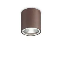 Потолочный светильник уличный GUN PL1 COFFEE Ideal Lux уличный IP44 коричневый на 1 лампу, плафон коричневый в стиле современный GU10