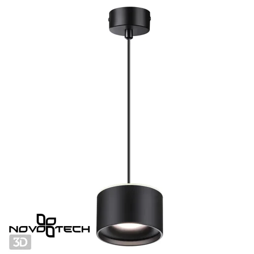 Светильник подвесной LED с переключателем цветовой температуры Giro 358968 Novotech чёрный 1 лампа, основание чёрное в стиле современный хай-тек  фото 6