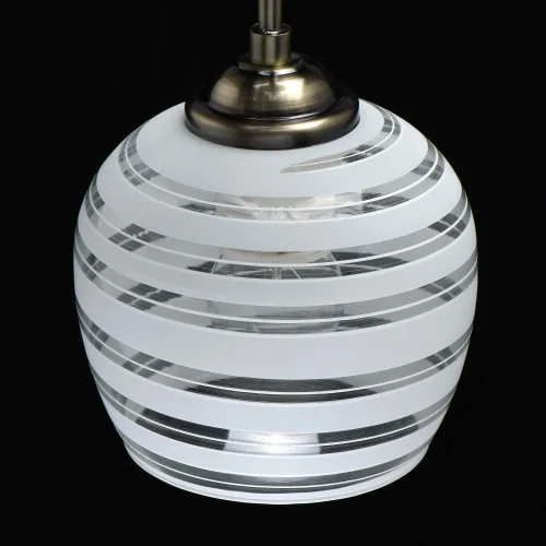 Люстра потолочная Грация 677013005 DeMarkt белая на 5 ламп, основание латунь в стиле современный  фото 6