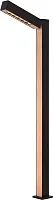 Парковый светильник LED Stolpe 4388-1F Favourite уличный IP54 чёрный коричневый на 1 лампу, плафон чёрный коричневый в стиле современный LED