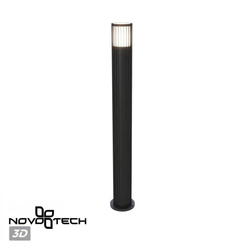 Парковый светильник Costas 370994 Novotech уличный IP65 чёрный на 1 лампу, плафон белый в стиле хай-тек E27 фото 4
