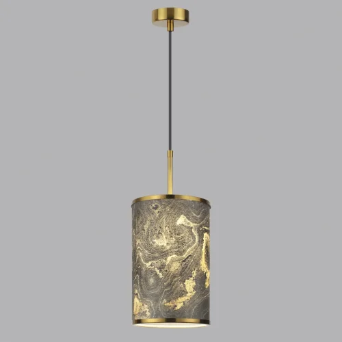 Светильник подвесной Bergi 5064/1A Odeon Light серый 1 лампа, основание античное бронза в стиле современный  фото 6