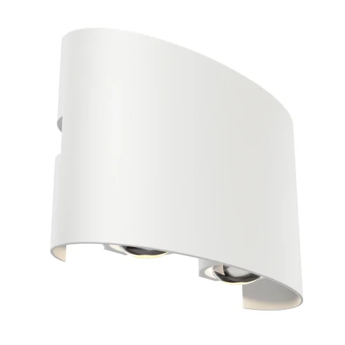 Настенный светильник уличный LED Strato O417WL-L4W3K Maytoni уличный IP54 белый на 1 лампу, плафон белый в стиле современный LED фото 7