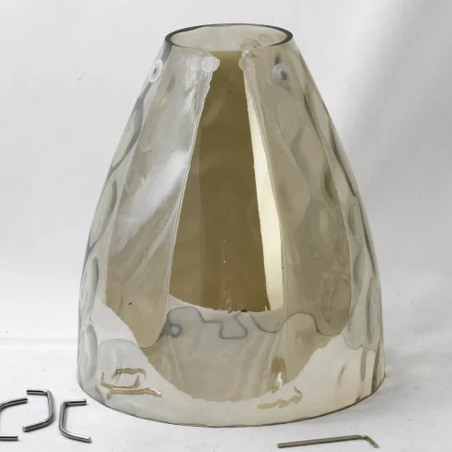 Светильник подвесной лофт Smithtown GRLSP-9632 Lussole янтарный 1 лампа, основание хром в стиле лофт  фото 2