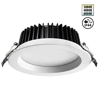 Светильник точечный LED Drum 359415 Novotech белый на 1 лампу, основание белое в стиле современный хай-тек круглый