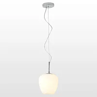 Светильник подвесной Limestone LSP-8400 Lussole белый 1 лампа, основание хром в стиле современный 