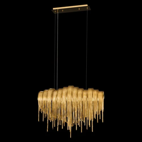 Люстра подвесная Volver 10404/720L GD LOFT IT золотая на 5 ламп, основание золотое в стиле арт-деко цепочки фото 2