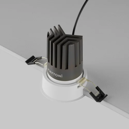 Светильник точечный LED Dip DL117-15W-3K-W Maytoni белый на 1 лампу, основание белое в стиле современный хай-тек круглый фото 8