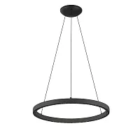 Светильник подвесной LED Riumar 8673 Mantra чёрный на 1 лампу, основание чёрное в стиле современный кольца