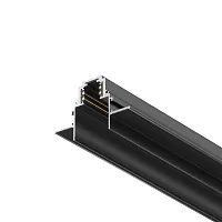 Шинопровод трек встраиваемый 1м Magnetic track system Gravity TRX010-421B Maytoni чёрный в стиле современный для светильников серии Magnetic track system Gravity шинопровод встраиваемый gravity магнитная магнитный