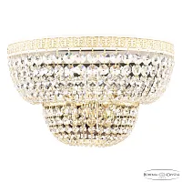 Бра AL19101B/35FL WMG Bohemia Ivele Crystal без плафона 3 лампы, основание золотое патина белое в стиле классический r