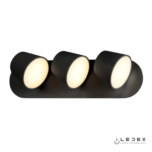 Бра LED Flexin W1118-3AS BK iLedex чёрный на 1 лампа, основание чёрное в стиле современный хай-тек 