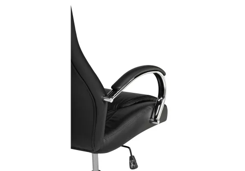 Компьютерное кресло Tron black 15518 Woodville, чёрный/искусственная кожа, ножки/металл/хром, размеры - *1210***610*700 фото 8