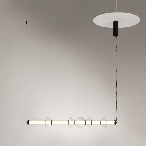 Светильник подвесной LED Cosmo MOD210PL-L39B3K Maytoni белый прозрачный на 1 лампу, основание чёрное в стиле современный хай-тек фото 3