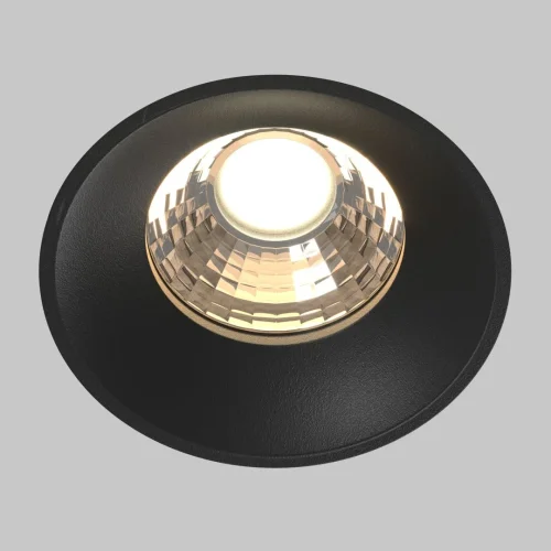 Светильник точечный LED Round DL058-12W3K-TRS-B Maytoni чёрный 1 лампа, основание  в стиле современный для затирки фото 4