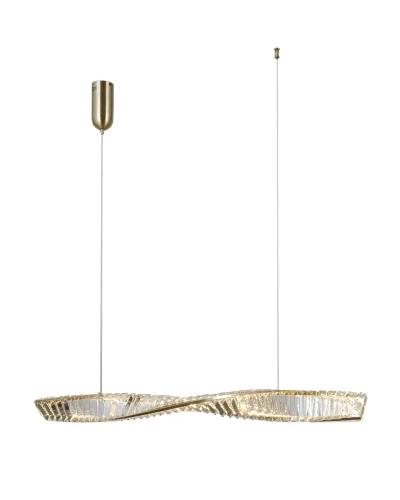 Светильник подвесной LED Asti V10726-PL Moderli прозрачный 1 лампа, основание золотое в стиле современный классический  фото 2