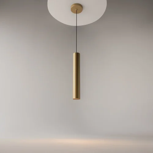 Светильник подвесной Pro Focus MOD161PL-01G1 Maytoni золотой на 1 лампу, основание золотое в стиле современный трубочки фото 10