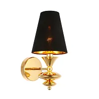 Бра Rionfo SL1137.201.01 Evoluce чёрный 1 лампа, основание золотое в стиле классический 