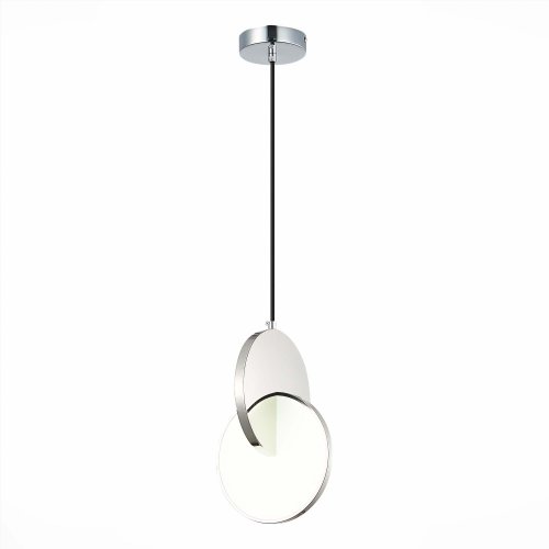 Светильник подвесной LED Eclisse SL6107.113.01 ST-Luce белый 1 лампа, основание хром в стиле современный  фото 4