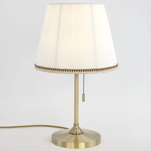 Настольная лампа Линц CL402730 Citilux белая 1 лампа, основание бронзовое металл в стиле классический прованс  фото 3