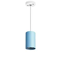 Светильник подвесной Rullo RP435 Lightstar голубой 1 лампа, основание белое в стиле модерн 
