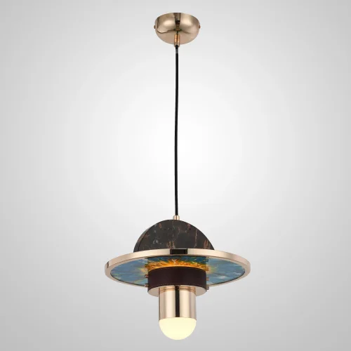 Светильник подвесной AGNES D30 208766-23 ImperiumLoft белый на 1 лампу, основание золотое в стиле современный 