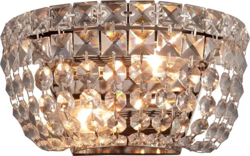 Бра Letitia TL1165-2W Toplight прозрачный на 2 лампы, основание матовое никель в стиле современный 