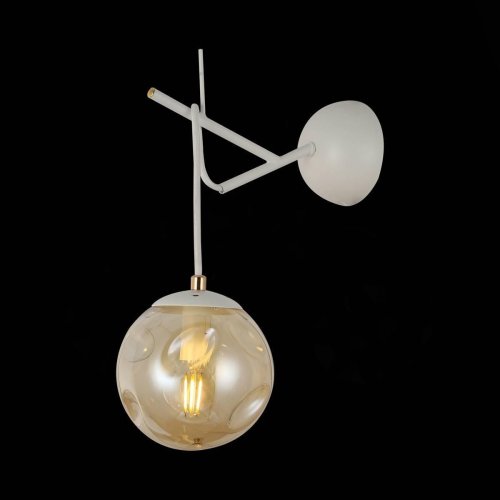 Бра Calletta SLE110201-01 Evoluce янтарный на 1 лампа, основание белое в стиле современный  фото 2