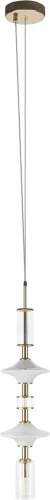 Светильник подвесной Spindle 10423/B LOFT IT белый прозрачный на 1 лампу, основание бронзовое в стиле современный восточный 