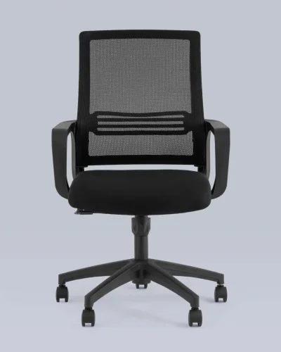 Кресло офисное TopChairs Simplex черный УТ000037112 Stool Group, чёрный/ткань, ножки/металл/чёрный, размеры - 520*1020***580*550 фото 2