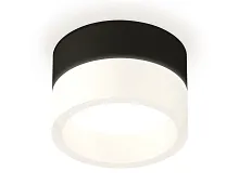 Светильник накладной XS8102015 Ambrella light белый 1 лампа, основание чёрное в стиле хай-тек круглый