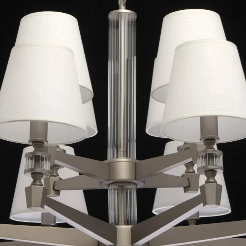 Люстра подвесная ДельРей 700012912 MW-Light белая на 12 ламп, основание матовое никель в стиле современный  фото 10