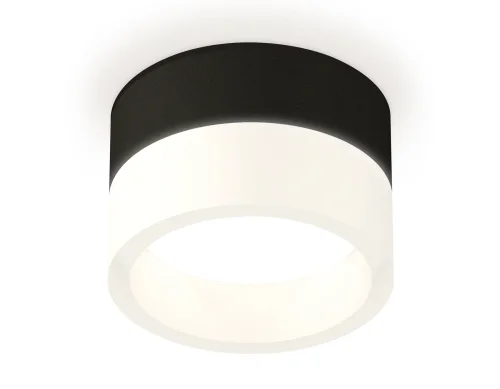 Светильник накладной XS8102015 Ambrella light белый 1 лампа, основание чёрное в стиле хай-тек круглый