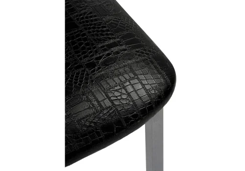 Стул на металлокаркасе Bozanak черный крокодил / светлый мусс 454009 Woodville, чёрный/искусственная кожа, ножки/металл/серый, размеры - ****370*500 фото 6