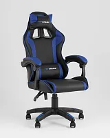 Кресло спортивное TopChairs Shadow, черно-синий УТ000039466 Stool Group, чёрный синий/экокожа, ножки/пластик/чёрный, размеры - *1270****