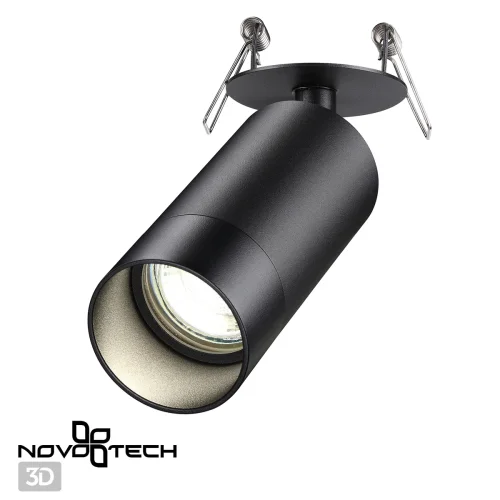 Светильник точечный Slim 370873 Novotech чёрный 1 лампа, основание чёрное в стиле современный  фото 3