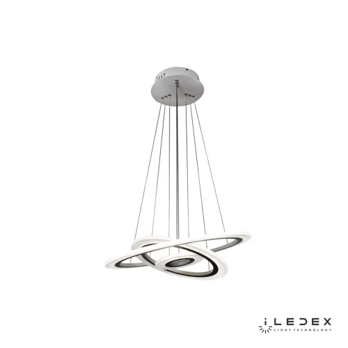 Светильник подвесной LED с пультом Gravity 6885/2+4+6 WH iLedex белый 1 лампа, основание белое в стиле современный хай-тек с пультом кольца