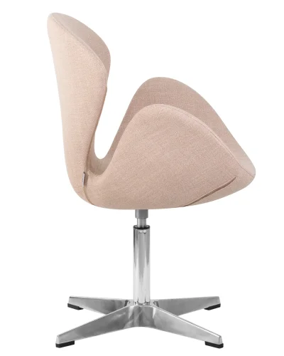 Кресло дизайнерское 69A-LMO SWAN, цвет сиденья бежевый (IF1), алюминиевое основание Dobrin, бежевый/ткань, ножки/металл/алюминий, размеры - ****710*600 фото 3
