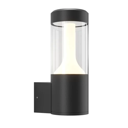 Настенный светильник LED Koln O590WL-L8B4K Maytoni уличный IP54 чёрный 1 лампа, плафон прозрачный в стиле современный хай-тек LED