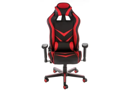Кресло игровое Racer черное / красное 11380 Woodville, красный/искусственная кожа, ножки/пластик/чёрный, размеры - *1280***700*570 фото 2