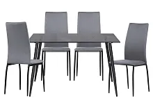 Обеденная группа Аелина gray / black 599452 Woodville на 1 , основание в стиле современный скандинавский 