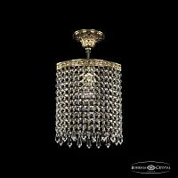 Светильник потолочный 19203/20IV G Drops Bohemia Ivele Crystal прозрачный 1 лампа, основание золотое в стиле классика drops